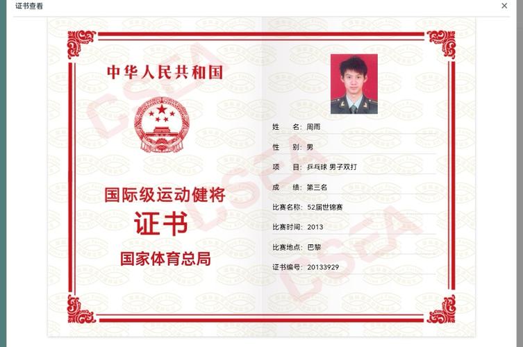乒乓球称号大全