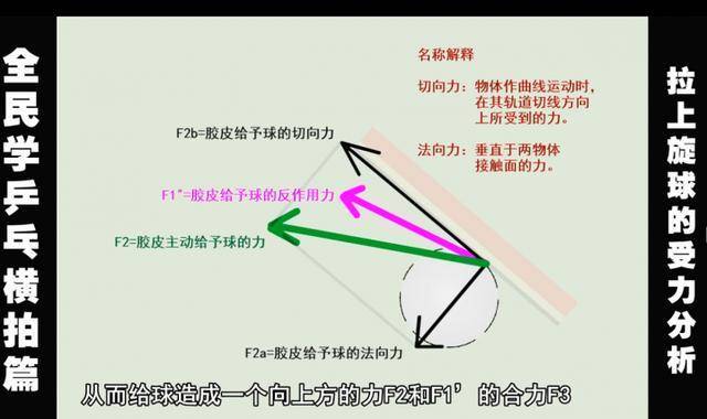 乒乓球拉下旋球的角度
