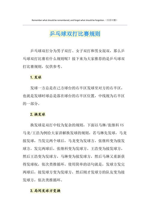 乒乓球改球规则
