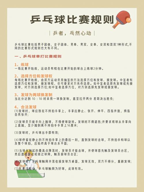 业余乒乓球规则解析