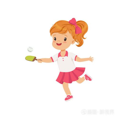 打乒乓球动漫女生