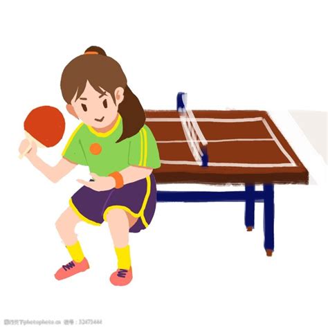 卡通乒乓球logo