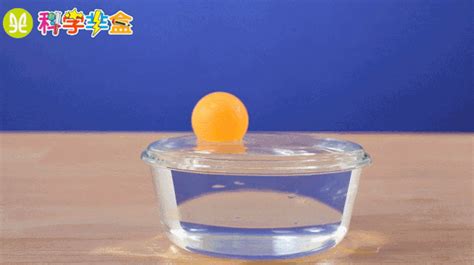 乒乓球倒扣在装满水的矿泉水瓶中