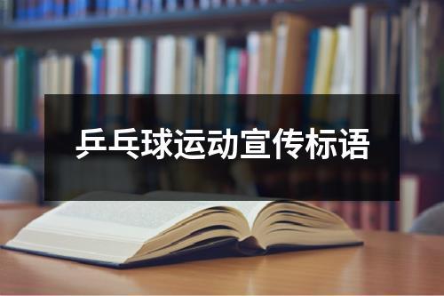 乒乓的文案