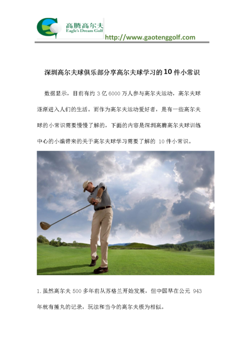 高尔夫球简单规则