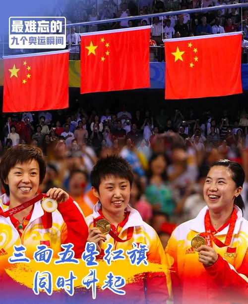 乒乓球三面五星红旗