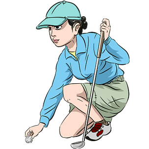 女子打高尔夫球微信头像