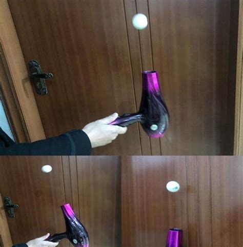 不会掉落的乒乓球实验原理
