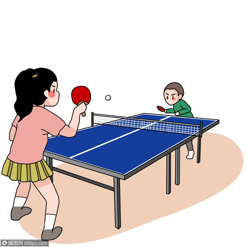 乒乓球卡通动图