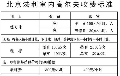 北京高尔夫会员卡