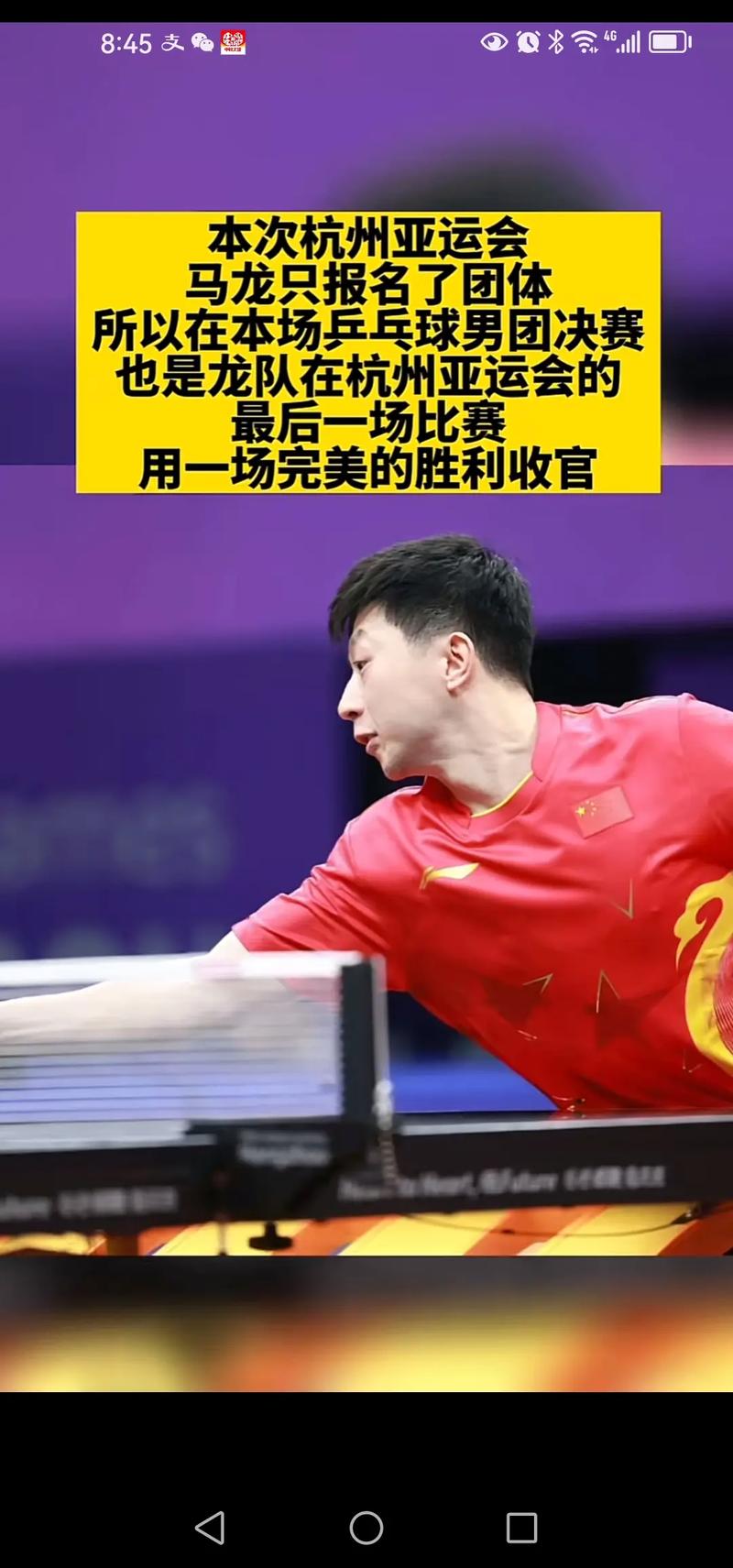 乒乓球运动员马龙
