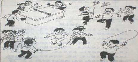 运动会乒乓球漫画