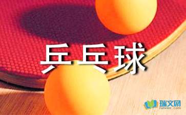 打乒乓球短文有动作神态描写