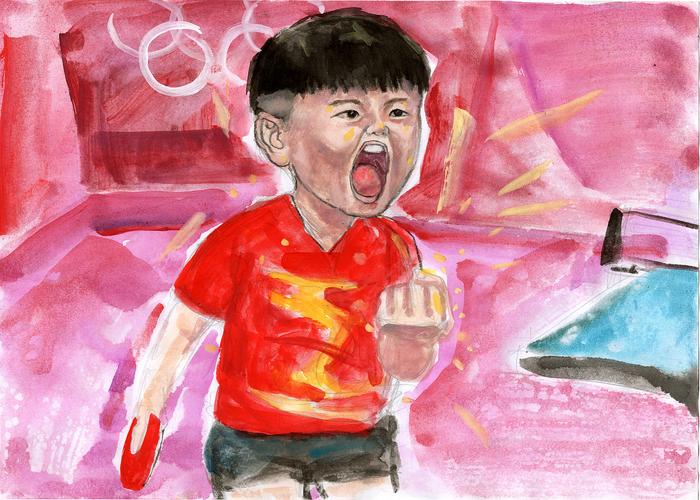 关于乒乓球的画怎么画